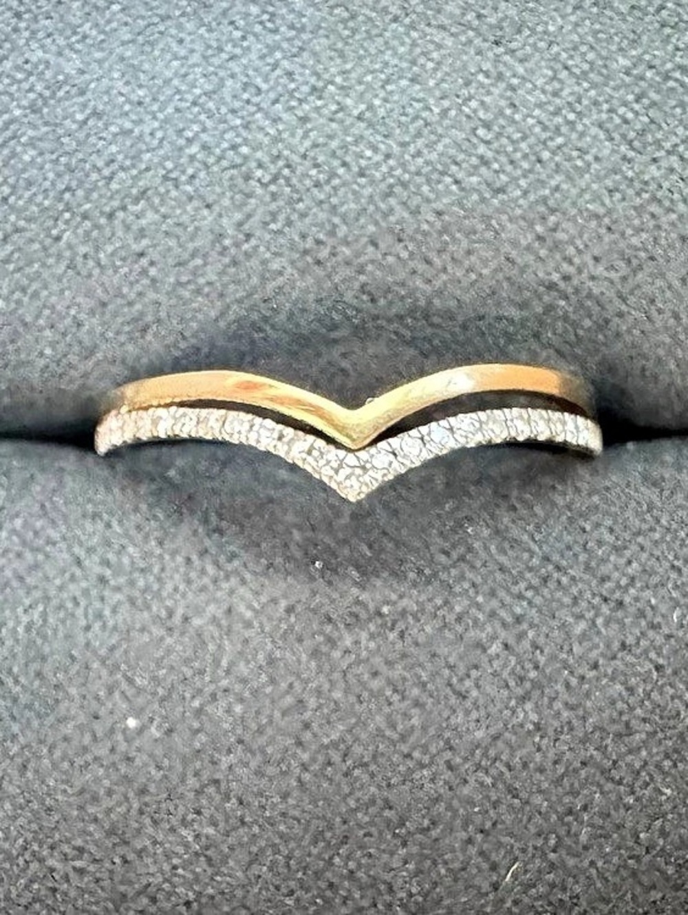 Mejuri Wishbone Stacker Set 14k Gold and Natural Diamonds Size 9